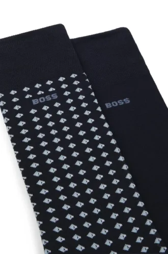 Zweierpack Socken in normaler Länge aus merzerisierter Baumwolle