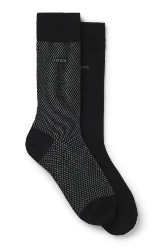 Zweierpack Socken mit Logo-Details in normaler Länge