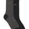 Zweierpack Socken mit Logo-Details in normaler Länge