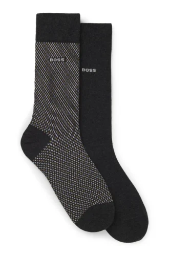 Zweierpack Socken mit Logo-Details in normaler Länge