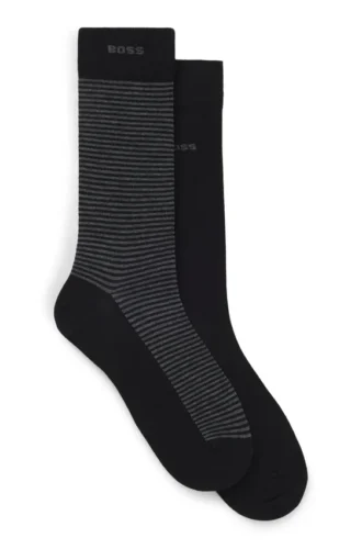 Zweierpack Socken mit Logo-Details in normaler Länge