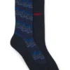 Zweierpack Socken mit Logo-Details in normaler Länge