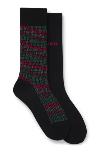 Zweierpack Socken mit Logo-Details in normaler Länge