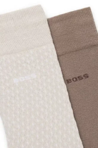 Zweierpack Socken mit Logo-Details in normaler Länge