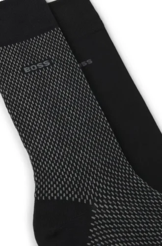 Zweierpack Socken mit Logo-Details in normaler Länge