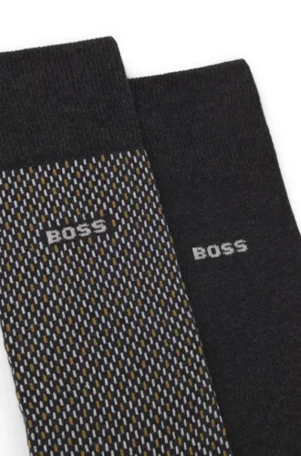 Zweierpack Socken mit Logo-Details in normaler Länge
