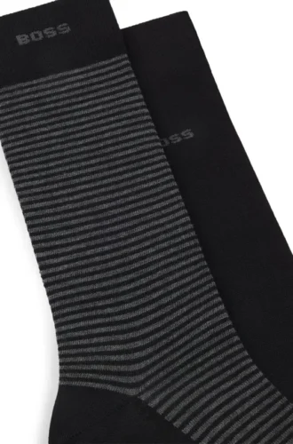 Zweierpack Socken mit Logo-Details in normaler Länge