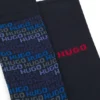 Zweierpack Socken mit Logo-Details in normaler Länge