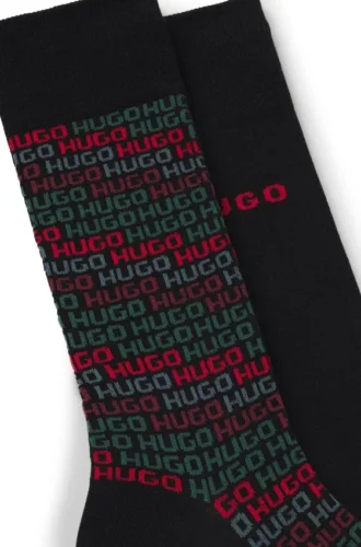 Zweierpack Socken mit Logo-Details in normaler Länge