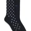 Zweierpack Socken mit Mini-Muster aus einer gekämmten Baumwollmischung