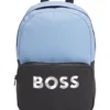 Zweifarbiger Kinderrucksack mit Logo-Print Zweifarbiger Kinderrucksack mit Logo-Print