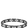 Zweifarbiges H-Glied-Armband mit Logo-Verschluss