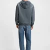 Zweilagiger Kapuzenpullover mit Reißverschluss aus Baumwollmischung Zweilagiger Kapuzenpullover mit Reißverschluss aus Baumwollmischung