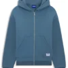 Zweilagiger Kapuzenpullover mit Reißverschluss aus Baumwollmischung Zweilagiger Kapuzenpullover mit Reißverschluss aus Baumwollmischung