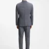 Zweiteiliger Anzug in Regular-Fit aus Stretch-Bouclé