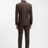 Zweiteiliger Anzug in Slim-Fit-Passform aus Stretch-Baumwolle