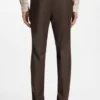 Zweiteiliger Anzug in Slim-Fit-Passform aus Stretch-Baumwolle