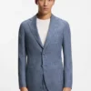 Zweiteiliger Slim-Fit-Anzug aus Baumwolle und Schurwolle