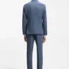 Zweiteiliger Slim-Fit-Anzug aus Baumwolle und Schurwolle