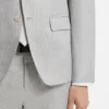 Zweiteiliger Slim-Fit-Anzug aus Baumwolle und Schurwolle