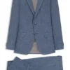 Zweiteiliger Slim-Fit-Anzug aus Baumwolle und Schurwolle