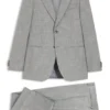 Zweiteiliger Slim-Fit-Anzug aus Baumwolle und Schurwolle