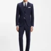 Zweiteiliger Slim-Fit-Anzug aus Bekleidung mit feinem Muster Zweiteiliger Slim-Fit-Anzug aus Bekleidung mit feinem Muster