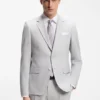 Zweiteiliger Slim-Fit-Anzug aus Bekleidung mit feinem Muster Zweiteiliger Slim-Fit-Anzug aus Bekleidung mit feinem Muster