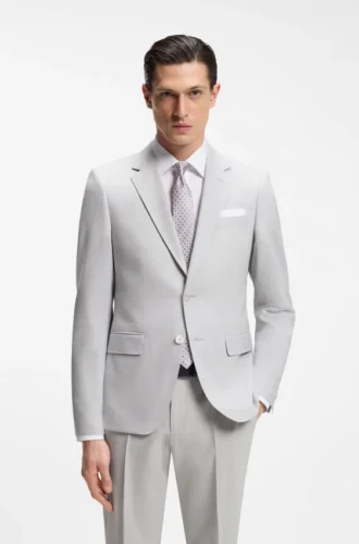 Zweiteiliger Slim-Fit-Anzug aus Bekleidung mit feinem Muster