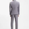 Zweiteiliger Slim-Fit-Anzug aus Bekleidung mit feinem Muster Zweiteiliger Slim-Fit-Anzug aus Bekleidung mit feinem Muster