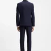 Zweiteiliger Slim-Fit-Anzug aus Bekleidung mit feinem Muster Zweiteiliger Slim-Fit-Anzug aus Bekleidung mit feinem Muster