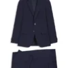 Zweiteiliger Slim-Fit-Anzug aus Bekleidung mit feinem Muster Zweiteiliger Slim-Fit-Anzug aus Bekleidung mit feinem Muster