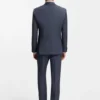 Zweiteiliger Slim-Fit-Anzug aus gemusterter Schurwolle