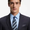 Zweiteiliger Slim-Fit-Anzug aus gemusterter Schurwolle