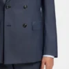 Zweiteiliger Slim-Fit-Anzug aus gemusterter Schurwolle