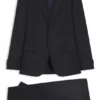Zweiteiliger Slim-Fit-Anzug aus gemusterter Schurwolle