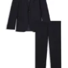 Zweiteiliger Slim-Fit-Anzug aus gemusterter Schurwolle