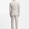 Zweiteiliger Slim-Fit-Anzug aus gestreiftem Leinen und Wolle