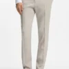 Zweiteiliger Slim-Fit-Anzug aus gestreiftem Leinen und Wolle