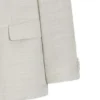 Zweiteiliger Slim-Fit-Anzug aus gestreiftem Leinen und Wolle