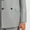 Zweiteiliger Slim-Fit-Anzug aus gestreifter Schurwolle