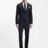 Zweiteiliger Slim-Fit-Anzug aus karierter Schurwolle