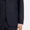 Zweiteiliger Slim-Fit-Anzug aus karierter Schurwolle