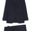 Zweiteiliger Slim-Fit-Anzug aus karierter Schurwolle