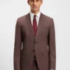 Zweiteiliger Slim-Fit-Anzug aus Schurwolle mit feinem Muster