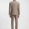 Zweiteiliger Slim-Fit-Anzug aus Schurwolle mit feinem Muster
