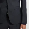 Zweiteiliger Slim-Fit-Anzug aus Schurwolle mit feinem Muster Zweiteiliger Slim-Fit-Anzug aus Schurwolle mit feinem Muster