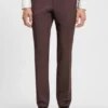Zweiteiliger Slim-Fit-Anzug aus Schurwolle mit feinem Muster