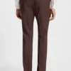 Zweiteiliger Slim-Fit-Anzug aus Schurwolle mit feinem Muster
