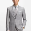 Zweiteiliger Slim-Fit-Anzug aus Schurwolle und Seide